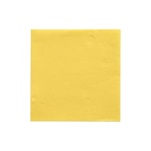 Servetten “Daily Collection” 1/4 vouw 24 cm x 24 cm geel