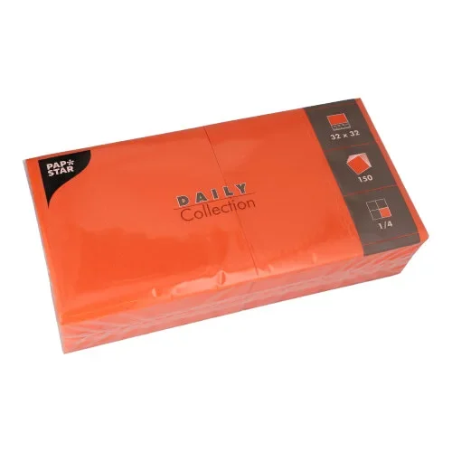 Servetten “Daily Collection” 1/4 vouw 32 cm x 32 cm nectarine