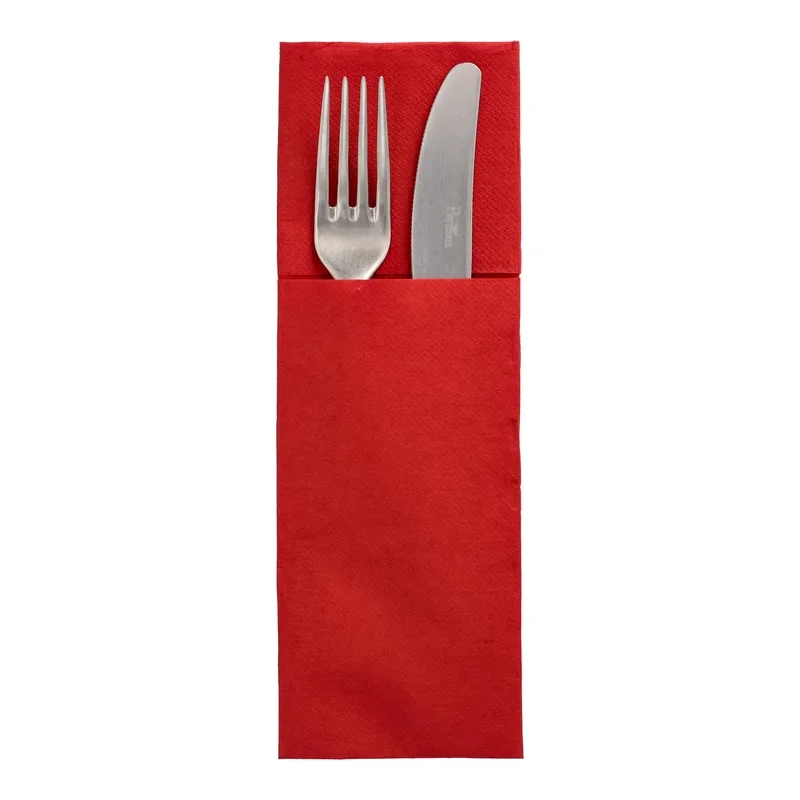 Servetten “Daily Collection” 48 cm x 30 cm bordeaux met bestekvouw