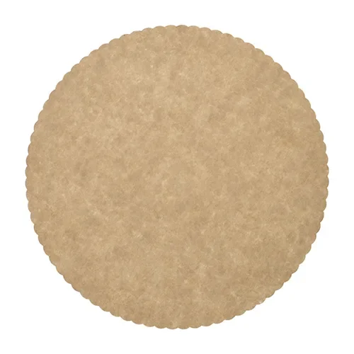 Taartranden, karton “pure” rond Ø 28 cm bruin met kartel rand
