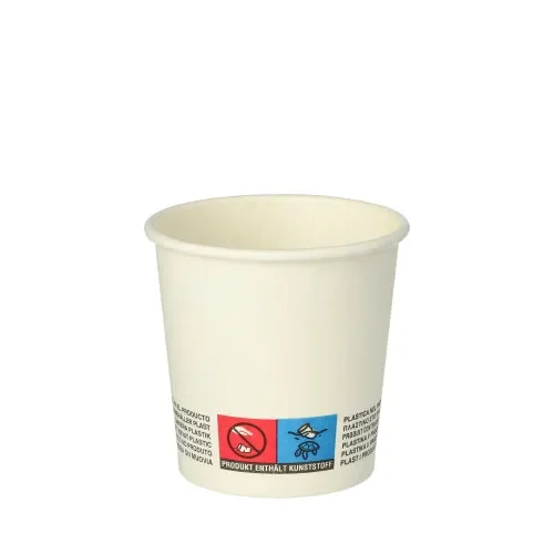Drinkbekers, Karton “To Go” 0,1 l Ø 6 cm x 6 cm wit