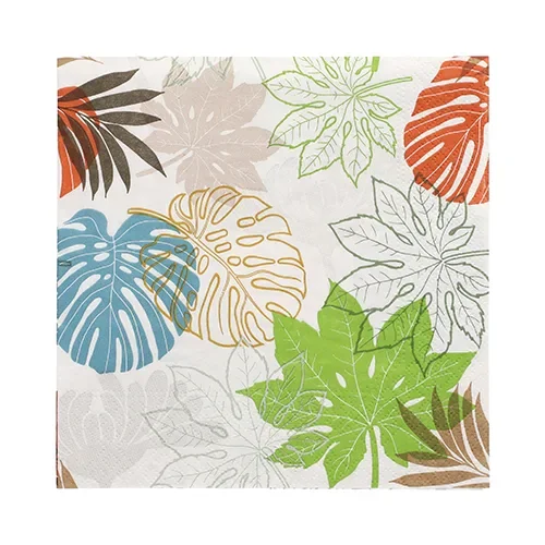 Servetten 3-laags 1/4 vouw 33 cm x 33 cm “Various Leaves”