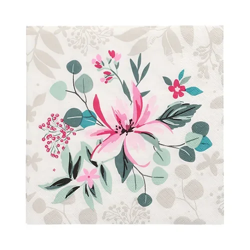 Servetten 3-laags 1/4 vouw 33 cm x 33 cm Rosalie