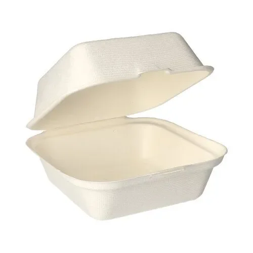 Hamburger-Boxen Suikerriet “pure” 8 cm x 14 cm x 15 cm wit