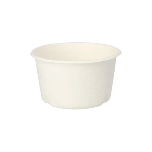 Soepkommen van suikerriet “pure” 350 ml Ø 10 cm x 6,4 cm wit