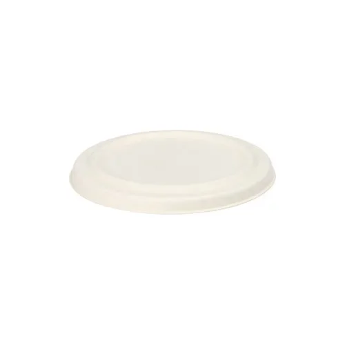 Deksel voor soep cup van suikerriet “pure” Ø 10 cm wit