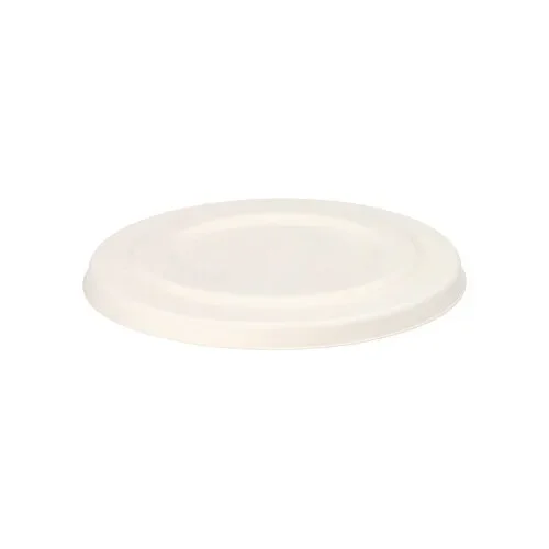 Deksel voor soep cup van suikerriet “pure” Ø 14 cm wit