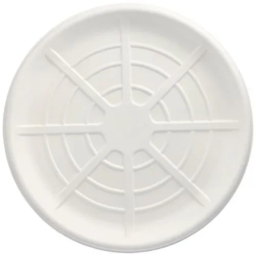 Serveerschalen, suikerriet “pure” rond Ø 47 cm wit voor Zeevruchten
