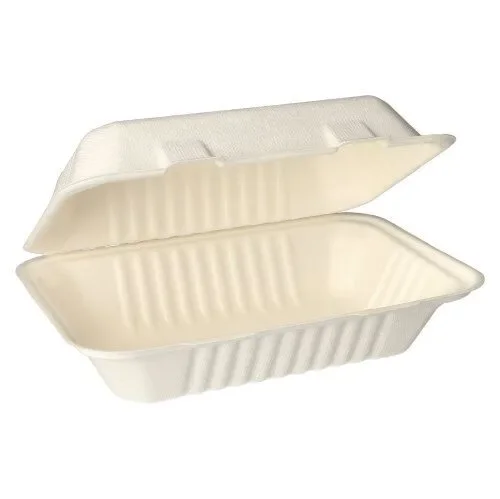 Menuboxen suikerriet “pure” 1-vaks 7,9 cm x 15,5 cm x 23 cm wit