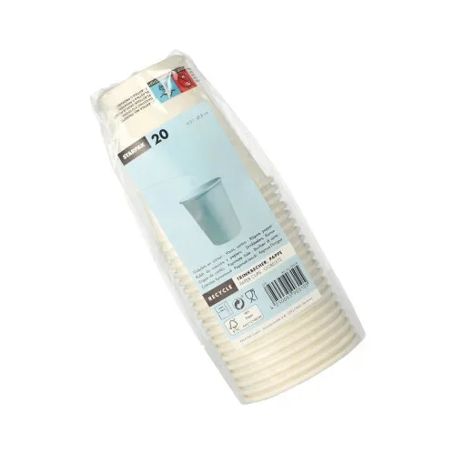 Drinkbekers, Karton “To Go” 0,2 l Ø 8 cm x 9,1 cm wit