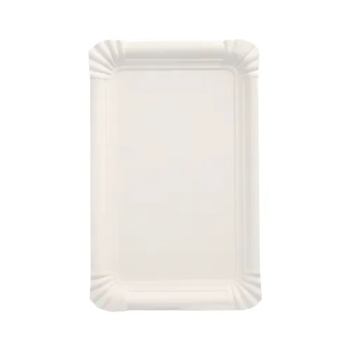 Borden, karton hoekig 13 cm x 20 cm wit