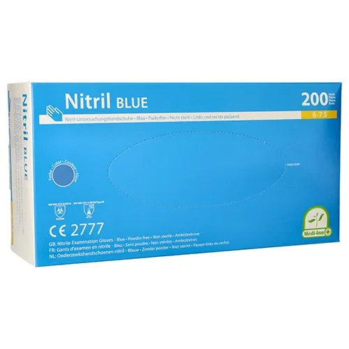 Medi-Inn Handschoenen Nitril poedervrij Blue blauw Maat maat S