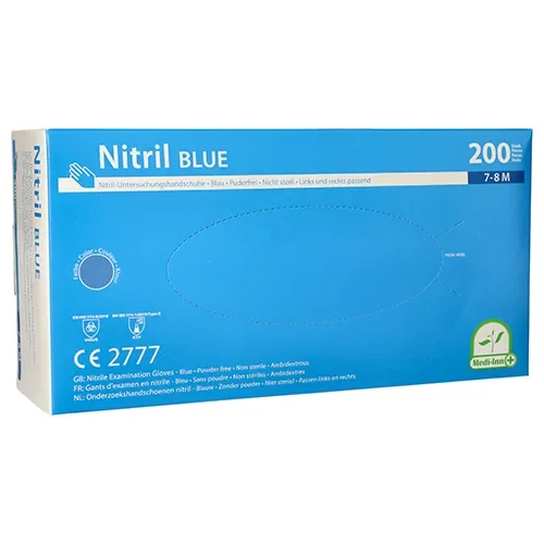 Medi-Inn Handschoenen Nitril poedervrij Blue blauw maat M