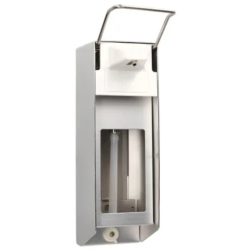 Zeepdispenser voor wandmontage 28,5 cm x 9,5 cm x 16 cm Aluminium 1000 ml, Korte hendel + Omhu