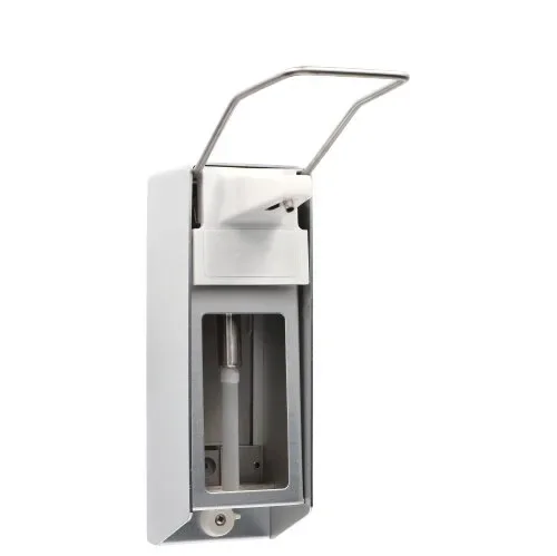 Zeepdispenser voor wandmontage 27,5 cm x 8,5 cm x 23 cm Aluminium 500 ml, Lange hendel + Omhul
