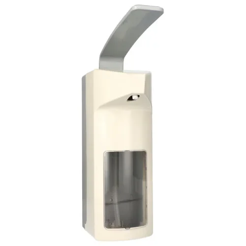 Zeepdispenser voor wandmontage 32 cm x 10,5 cm x 21 cm wit Kunststof 1000 ml, met hendel