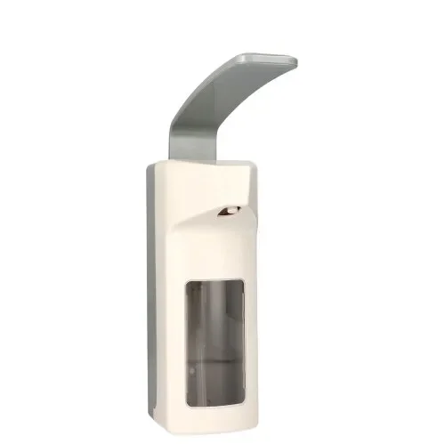 Zeepdispenser voor wandmontage 30 cm x 8,5 cm x 21 cm wit Kunststof 500 ml, met hendel