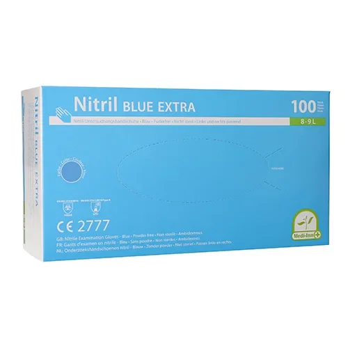 Medi-Inn Handschoenen Nitril poedervrij blauw “Blue Extra” maat L