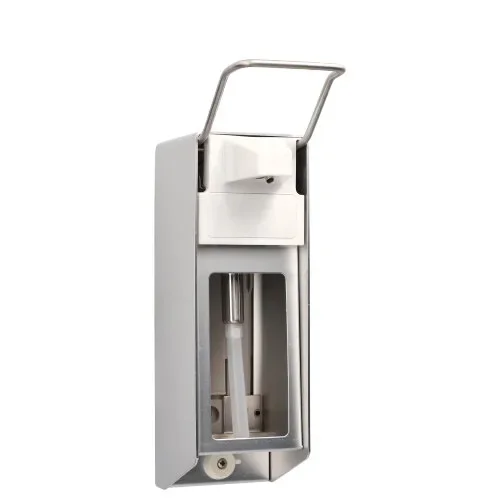 Zeepdispenser voor wandmontage 27,5 cm x 8,5 cm x 16 cm Aluminium 500 ml, Korte hendel inclusi
