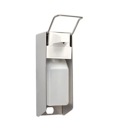 Zeepdispenser voor wandmontage 27,5 cm x 8,5 cm x 16 cm Aluminium 500 ml, Korte hendel, inclus