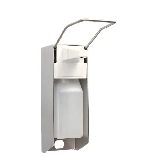 Zeepdispenser voor wandmontage 27,5 cm x 8,5 cm x 23 cm Aluminium 500 ml, Lange hendel, inclus