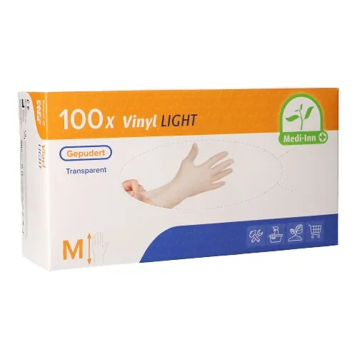 Medi-Inn PS Handschoenen Vinyl gepoederd Light transparant maat M