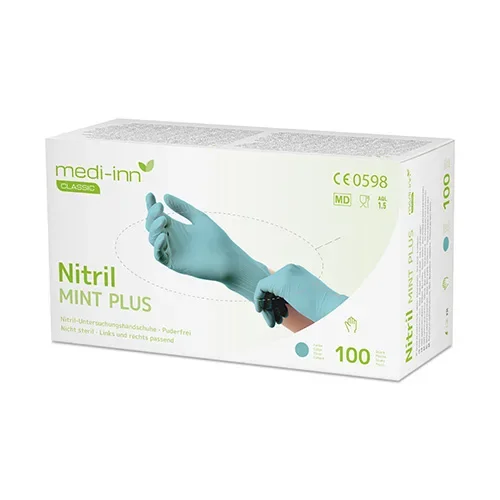 Medi-Inn Classic Handschoenen Nitril poedervrij munt “Nitril Mint Plus” maat XS