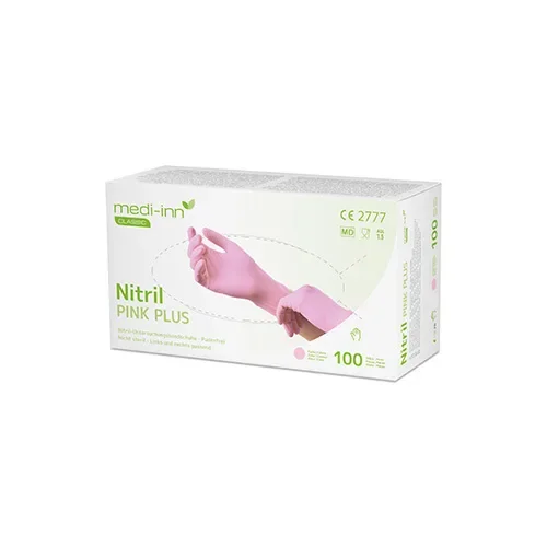 Medi-Inn Classic Handschoenen Nitril poedervrij roze “Nitril Pink Plus” maat L