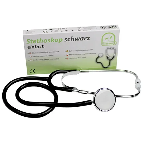Medi-Inn stethoscoop 2,5 cm x 10 cm x 19,5 cm zwart, eenvoudig