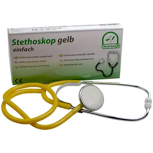 Medi-Inn stethoscoop 2,5 cm x 10 cm x 19,5 cm geel, eenvoudig