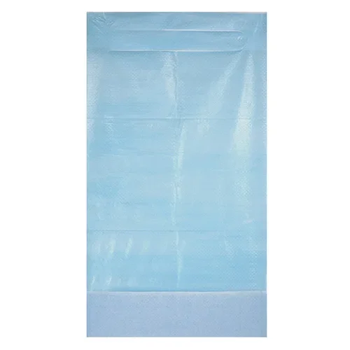 Medi-Inn wegwerpslabben 64 cm x 37 cm blauw met kruimelvanger