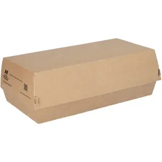 Baguetteboxen, karton 22 x 10,7 x 7,5 cm bruin Notpla