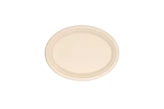 Borden ovaal, suikerriet 26 x 19 cm beige