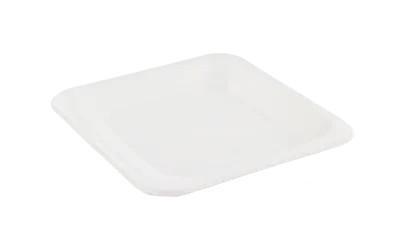 Borden vierkant, suikerriet 17 x 17 cm wit