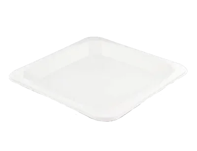 Borden vierkant, suikerriet 21 x 21 cm wit