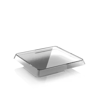 Deksels voor herbruikbare borden Circulplate, PP 23,4 x 23,4 x 2,45 cm transparant Circulware