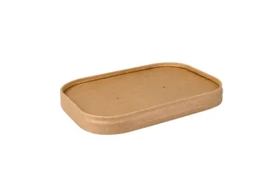 Deksels voor maaltijdbakken, karton 17,3 x 12,3 x 2 cm bruin