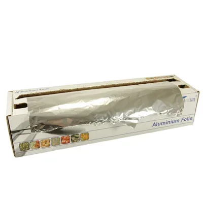 Aluminiumfolie in dispenserdoos, aluminium 40 cm x 200 m 11 µm zilver