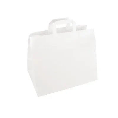 Draagtassen, papier 32 x 16 x 27 cm wit