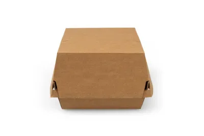 Hamburgerboxen, karton 10,5 x 10,5 x 8,5 cm bruin