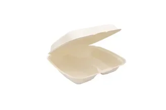 Menuboxen 2-vaks IP4, suikerriet 20,5 x 23 x 7 cm beige