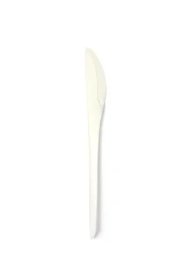 Messen herbruikbaar, CPLA 19 cm wit Folia