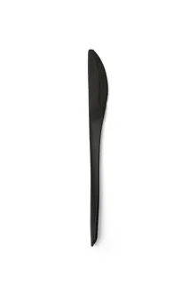 Messen herbruikbaar, CPLA 19 cm zwart Folia