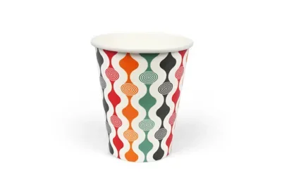 Milkshakebekers 300 ml (12 oz), karton Ø 9,2 x 10,8 cm verschillende kleuren Retro
