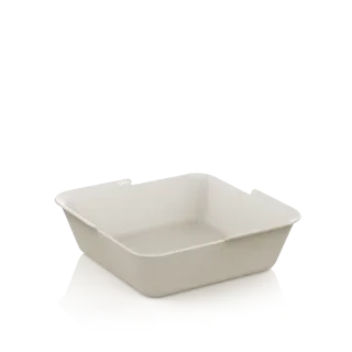 Herbruikbare hamburgerboxen Circulbox 685 ml, PP 15,6 x 15,6 x 4,7 cm beige graphite "Circulware