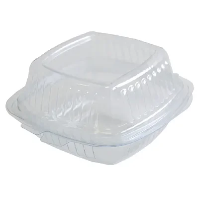 Hamburgerbakken extra small, aPET 14 x 14 x 7,5 cm transparant