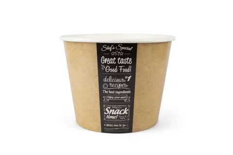Foodbuckets met deksel 3900 ml (130 oz), karton Ø 21,5 cm Good Food
