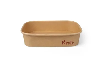 Maaltijdbakken 500 ml, karton 17,3 x 12,3 x 4 cm bruin Kraft