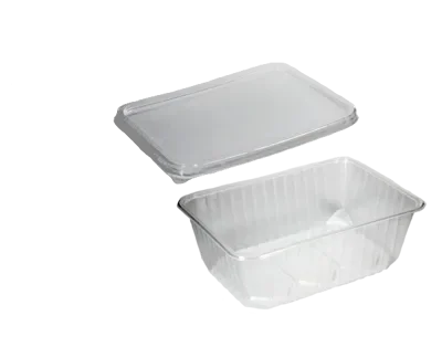 Maaltijdbakken met deksel combiverpakking 1000 ml, PP 18,6 x 13,3 x 6,3 cm transparant