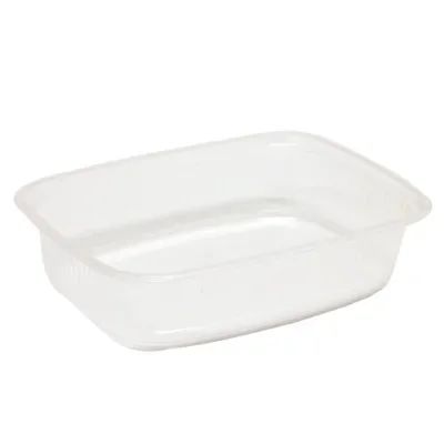 Saladebakken “rechthoek” 150 ml, PP 10,8 x 8,1 x 3,3 cm transparant